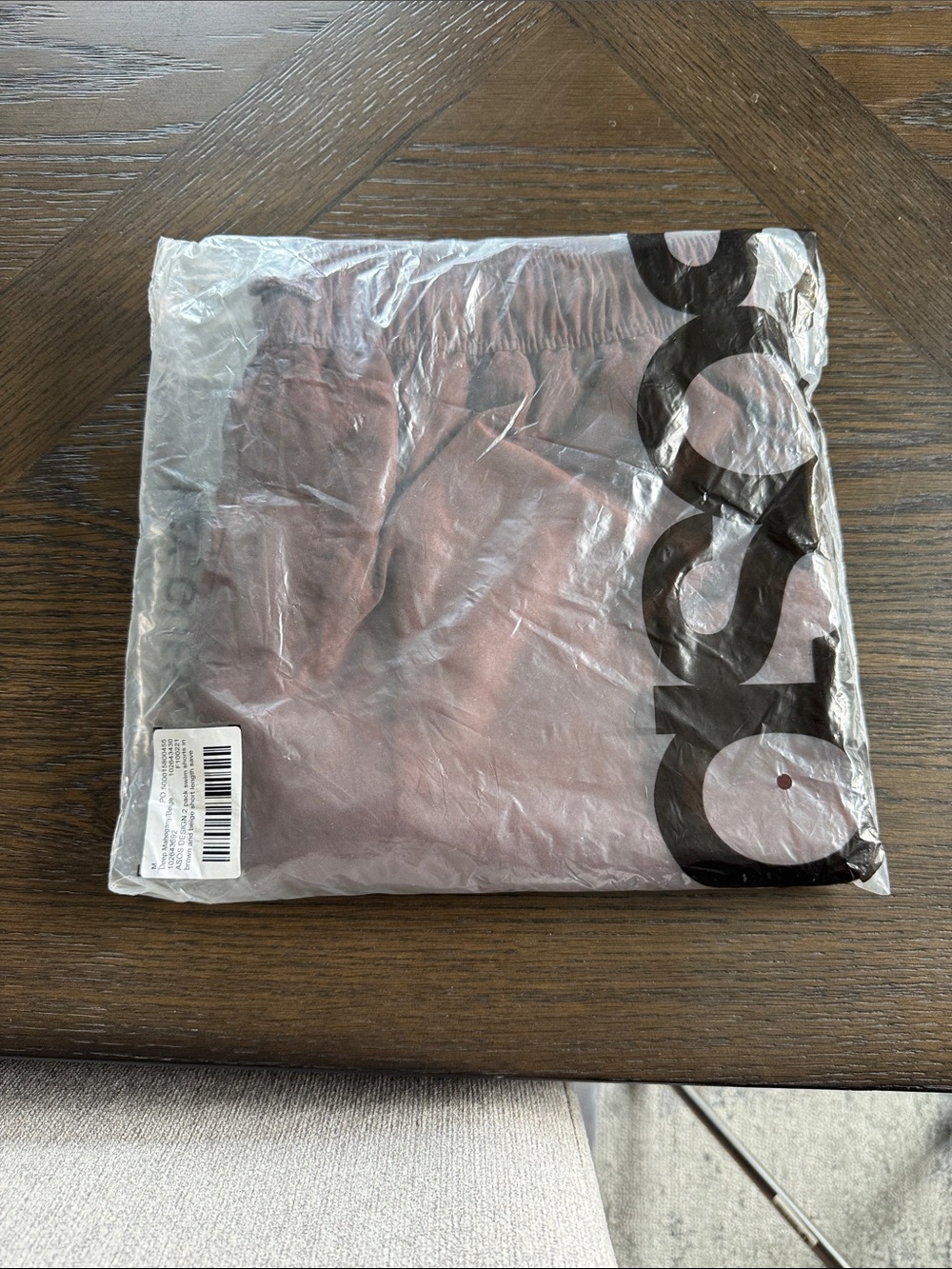ASOS Men's Mauve/ Burgundy Swim Shorts